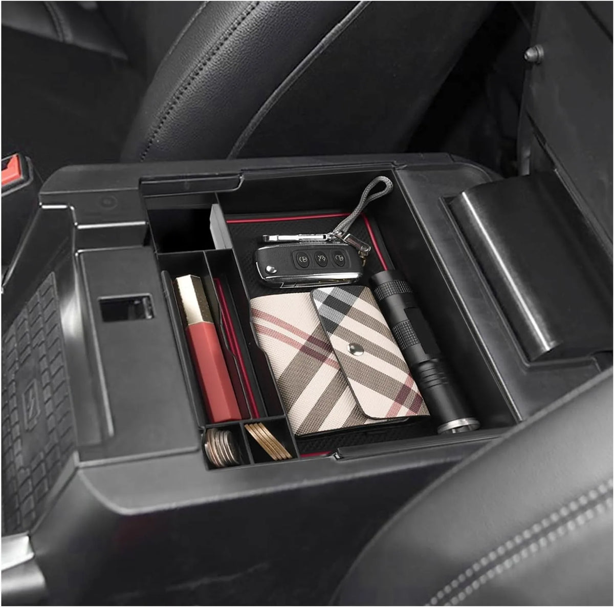 NOEEI Popular for 2020-2026 Ford Explorer Accessories Car Center Armrest Storage Box Organizer