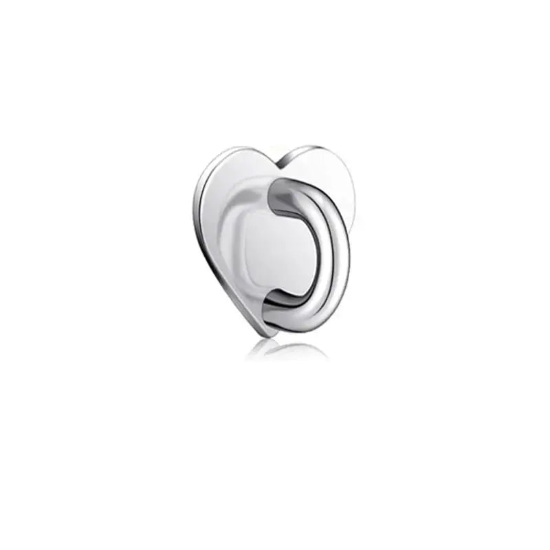 Adhesive Metal Heart Phone Charm Holder Mobile Phone Xyun Finger Ring Stand Hooks Buckle Charms Clasp DIY Accessories String