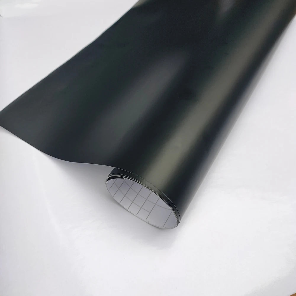 Premium Black Matte Vinyl Car Wrap Film Foil Sticker Sheet Vehicle Decal Window Trim Console Computer Air Bubble Free
