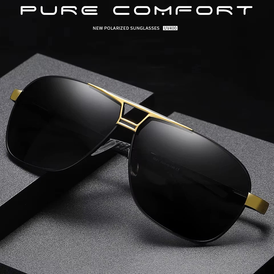 2023 New Square Photochromic Polarized Sunglasses Men Change Color Sun Glasses Chameleon Anti-glare Driving Oculos De Sol