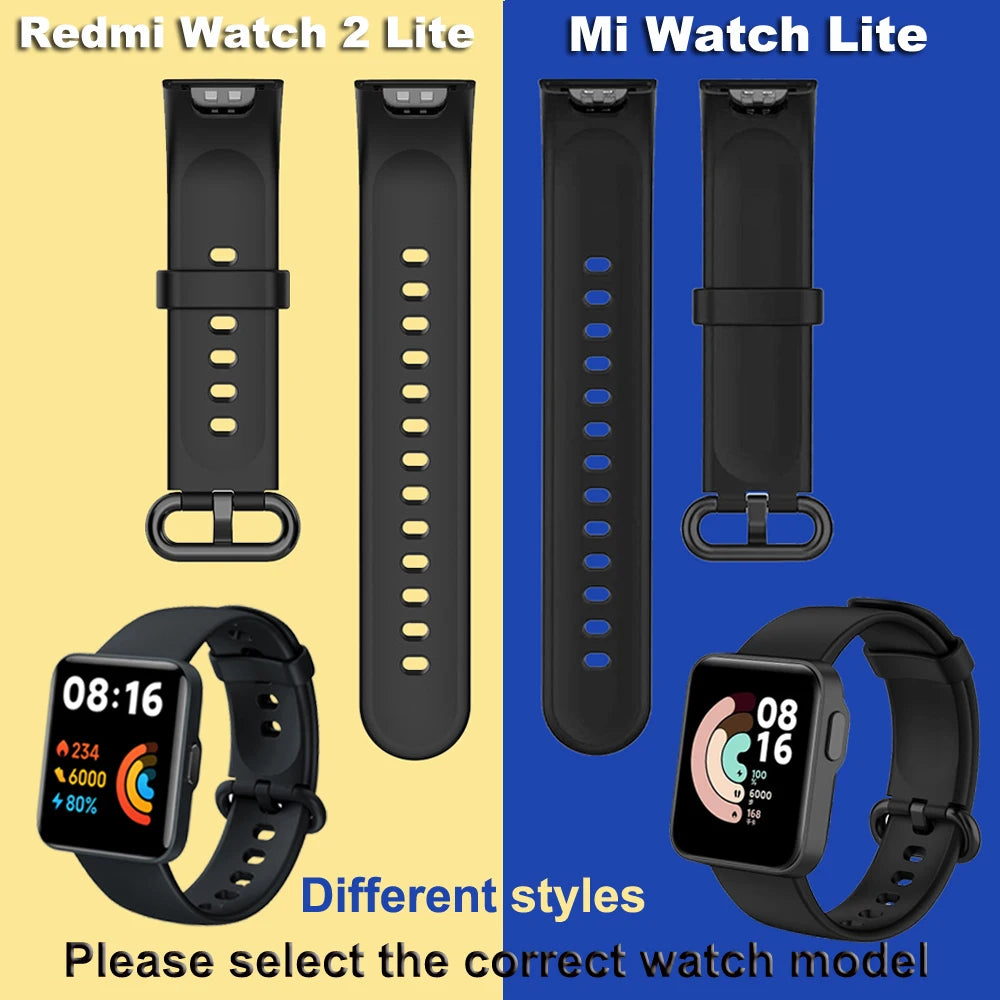 Replacement Strap For Mi Watch Lite Silicone Watchbands Watch Strap For Redmi Watch 2 Lite Strap Correa Bracelet