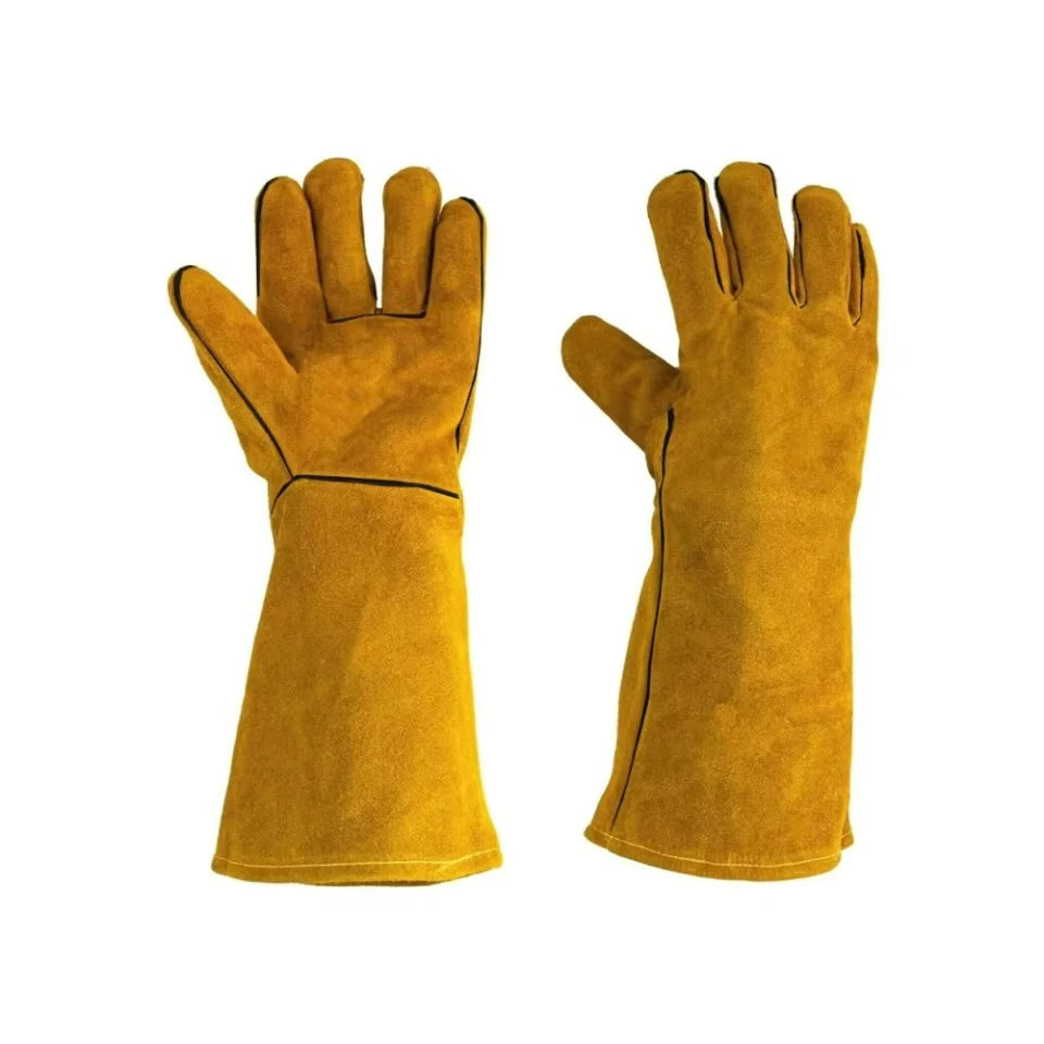 Best Quality Tig Argon Welding Gloves Comfortable Fire-Proof Safety Gloves Latex Coating Cowhide Leather Anti-Slip for Welder