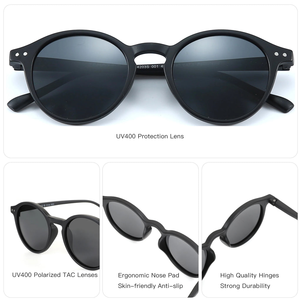 ZENOTTIC Retro Polarized Sunglasses 2026 2025 Men Women Vintage Small Round Frame Sun Glasses Polarized Lens UV400 Goggles Shade