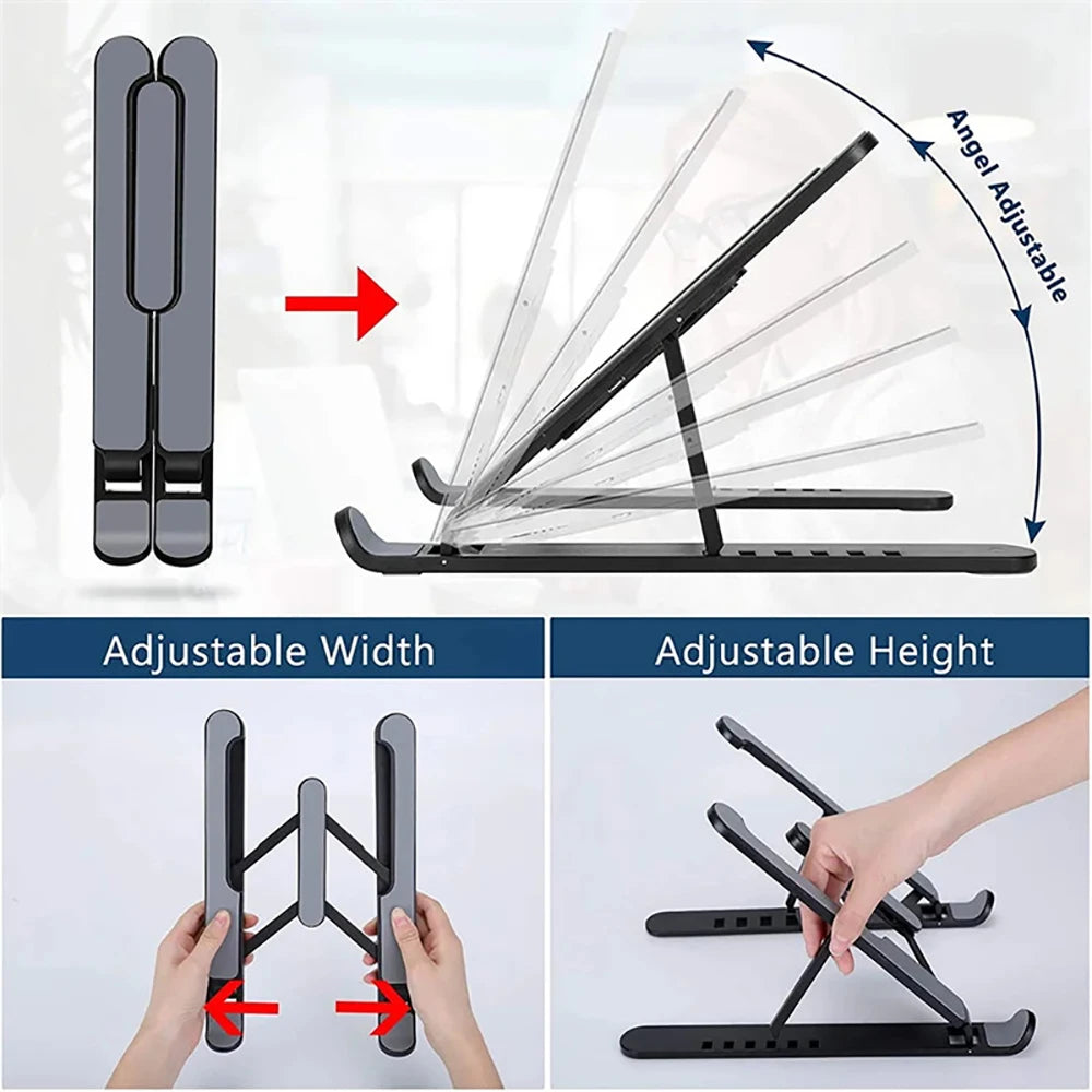 Foldable Laptop Stand Adjustable Portable Notebook Bracket Support Base Ergonomic Design Holder For Macbook Air Pro Accessories