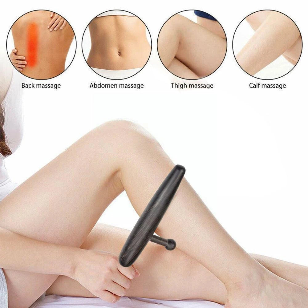 Stainless Steel Manual Deep Tissue Massage Tool, Trigger Point Massage T-Bar Full Body Massage Tool Full Body Fascial Relaxation