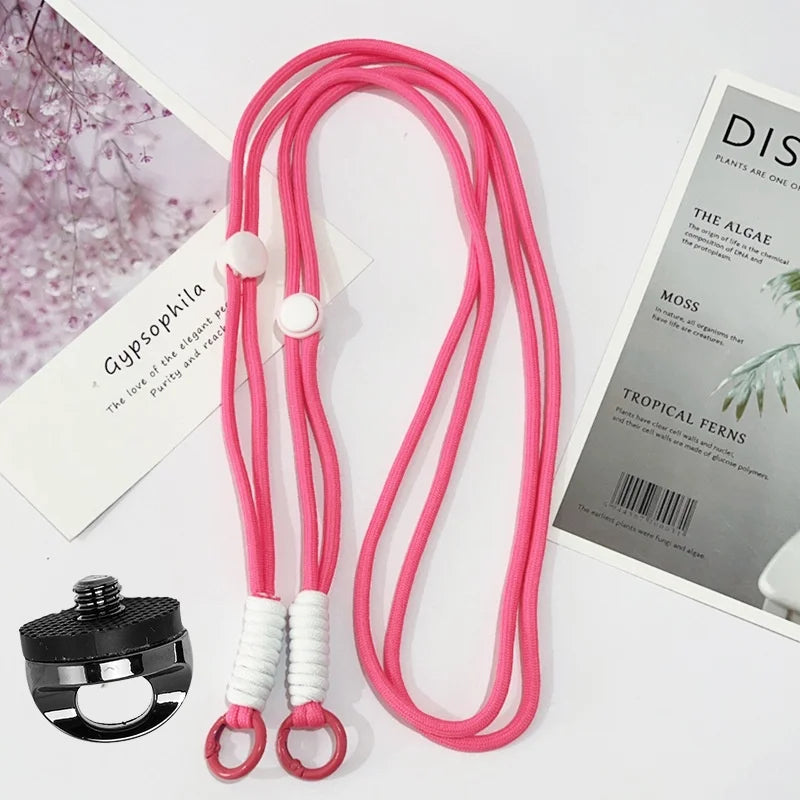 For DJI OSMO Pocket 4 3 Crossbody Neck Strap with 1/4 Inch Screw Anti-loss Camera Lanyard for Insta360 X5 X4 Gopro Accessories