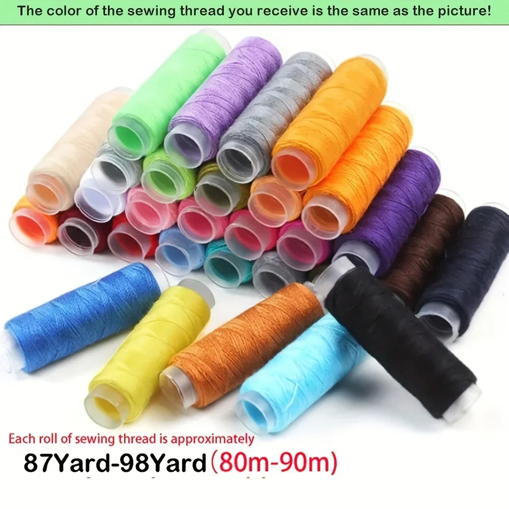 67/128pcs Sewing Kit With Sewing Supplies And Accessories 24-Color Threads, Needle And Thread Kit Products For Small Fixe