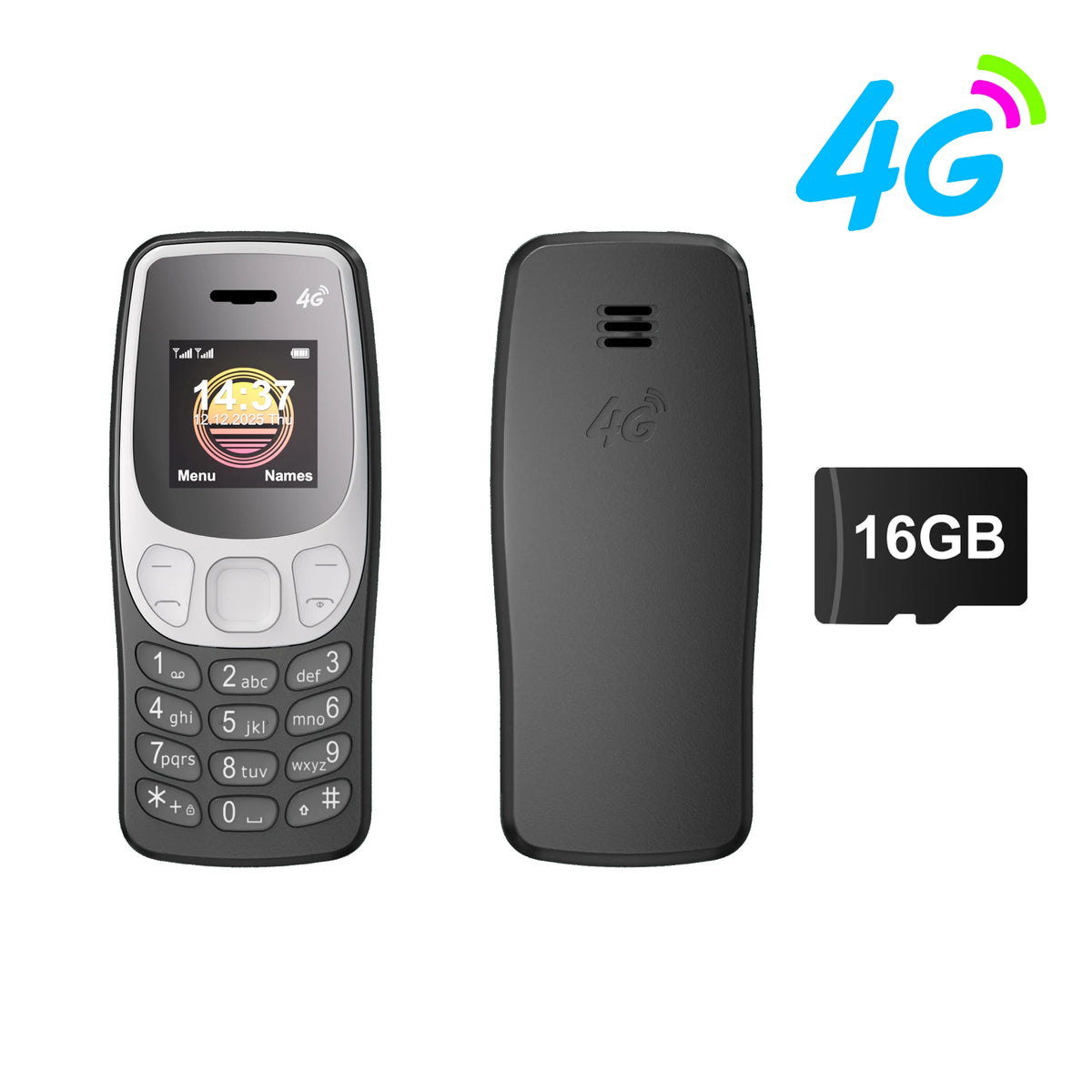 SERVO BM80 4G LTE Super Small Feature Phone Dual SIM Standby Auto Call Recording Speed Dial Blacklist 0.85" Backup Mobile Phone