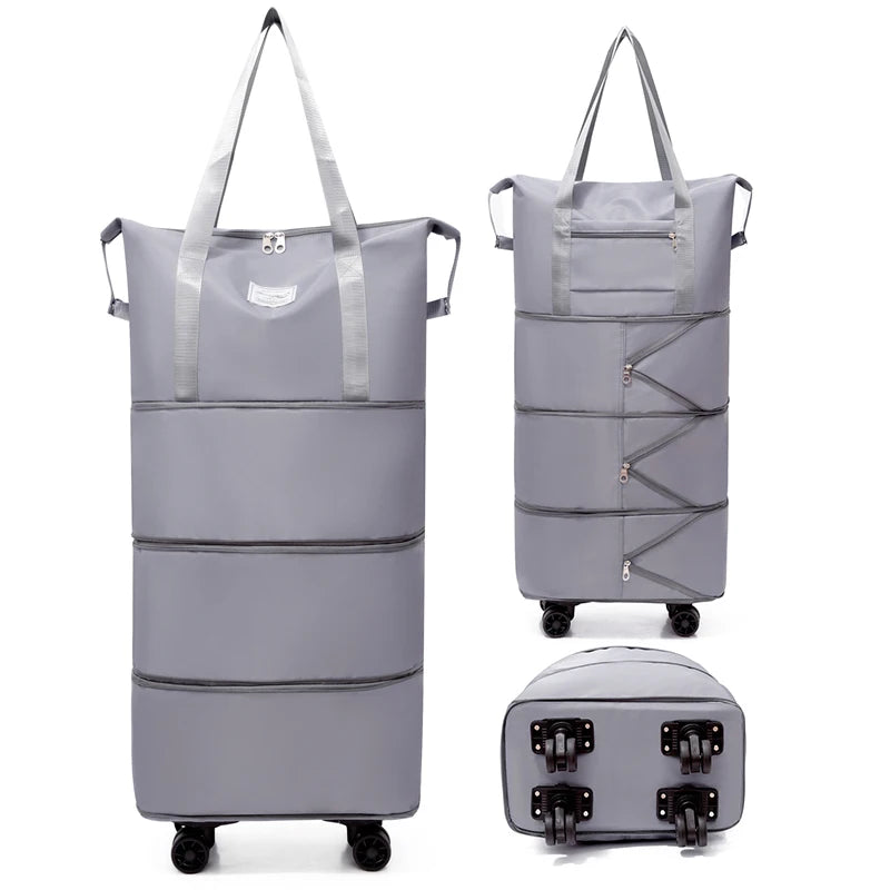 Giant Rolling Travel Duffel Bag - Spacious, Lightweight Luggage Bag With Wheels Portable Overnight Bag, Weekend Travel Bag