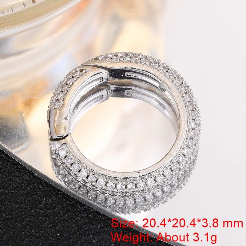 Juya Handmade Creative 18K Gold Plated Brass Screw Locks Carabiner Clasps Accessories For DIY Mesh Chains Pendant Jewelry Making