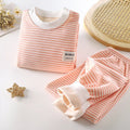 Children's Suit Clothing Autumn Winter Warm Clothes Kids Girls' Long Sleeved Top with Plush Bottom Baby Boys' Top+ Pants Set