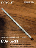 160mm Industrial Diamond Sharpening Rod | 6mm Dia | M5 Dual Thread | 11-Grit (80#-3000#) for Knives/Tools