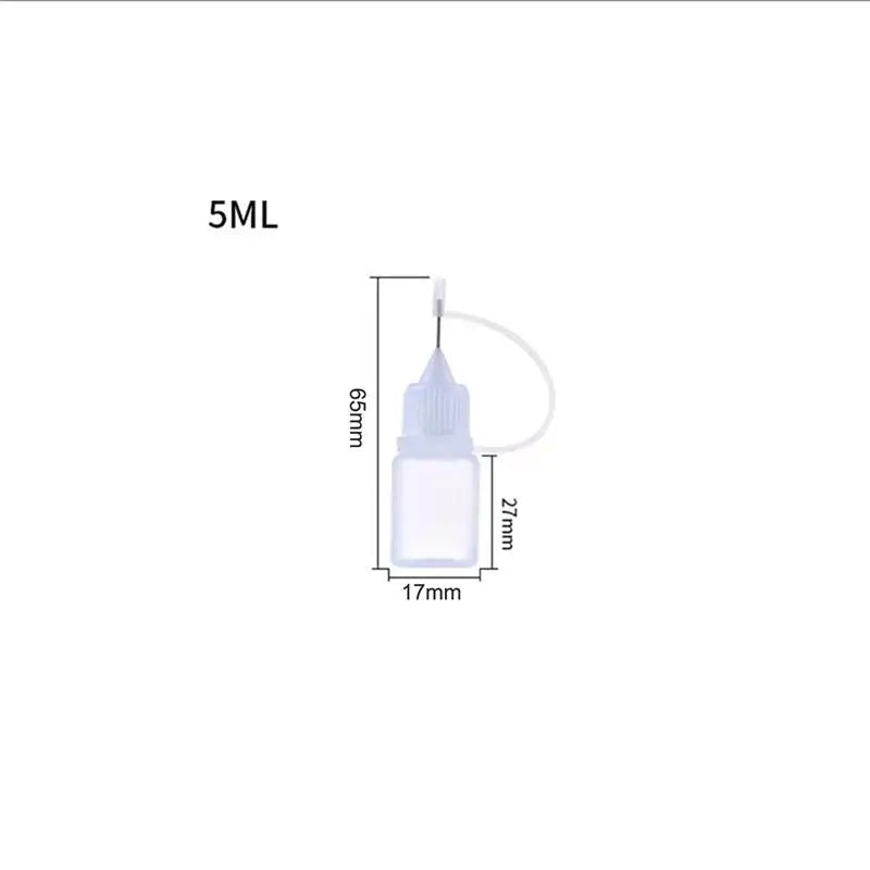 100-5ML Needle Tip Glue Applicator Plastic Bottle Essential Oil Injection Pigment Bottle Mobile Phone Dropper Repair Tool