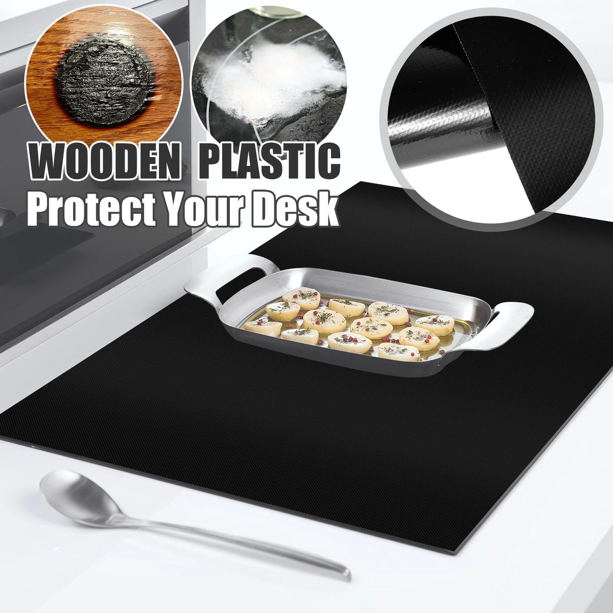 Induction Cooker Cover Silicone Mat Anti-Scratch Electric Stove Mat Multi-use Stove Top Cover Cooktop Protector Kitchen Gadgets