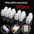 50 Pcs CH1 CH2 CH3 Quick Splice Lock Wire Connectors 1/2/3 Pins Electrical Cable Terminals For Easy Safe Splicing Into Wire