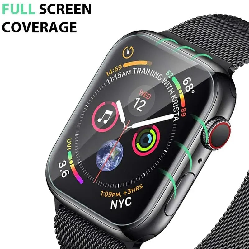 5PCS Protection Film for Apple Watch 9 5 6 SE 40mm 44mm 41mm 45mm Screen Protector for Apple Watch 5 6 7 8 9 41mm 45mm 40mm 44mm