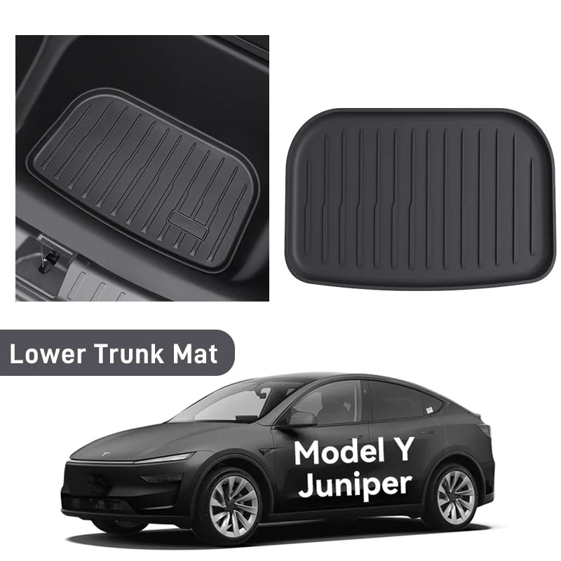 For Tesla Model 3/ Y TPE Trunk Mat Juniper Highland 2020 2021 2022 2023 2024 2025 Custom Cargo Mat Liner Seat Back Protector