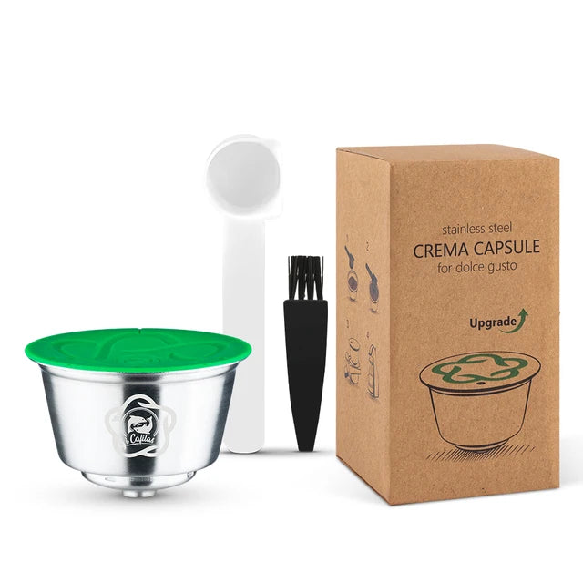 Reusable coffee capsules for Dolce Gusto refillable capsule espresso filter stainless steel filter box iCafilas