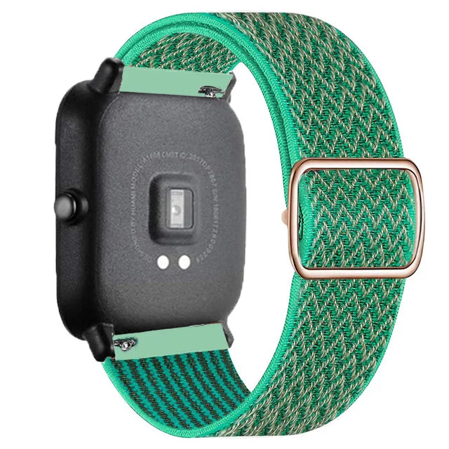 20mm/22mm Band For Amazfit GTS 4/2/GTS2 Mini/GTR/4/3/Pro/GTR2 Nylon Elastic Watch Bracelet Amazfit Bip 6 5/Active 2/Helio Strap