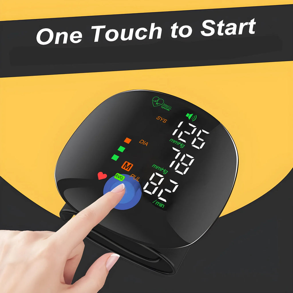 Rechargeable Wrist Blood Pressure Monitor Medical Baumanometro Digitlal Tensiometro Health Tonometer Sphygmomanometer