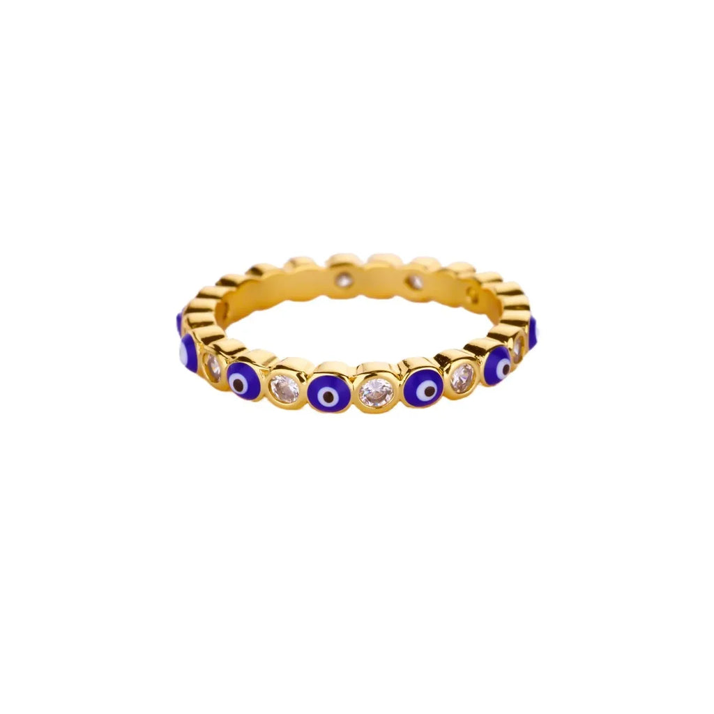 White Zircon Geometric Stainless Steel Rings For Women Gold Color Adjustable Wedding Aesthetic Ring Jewelry Gift Accessories