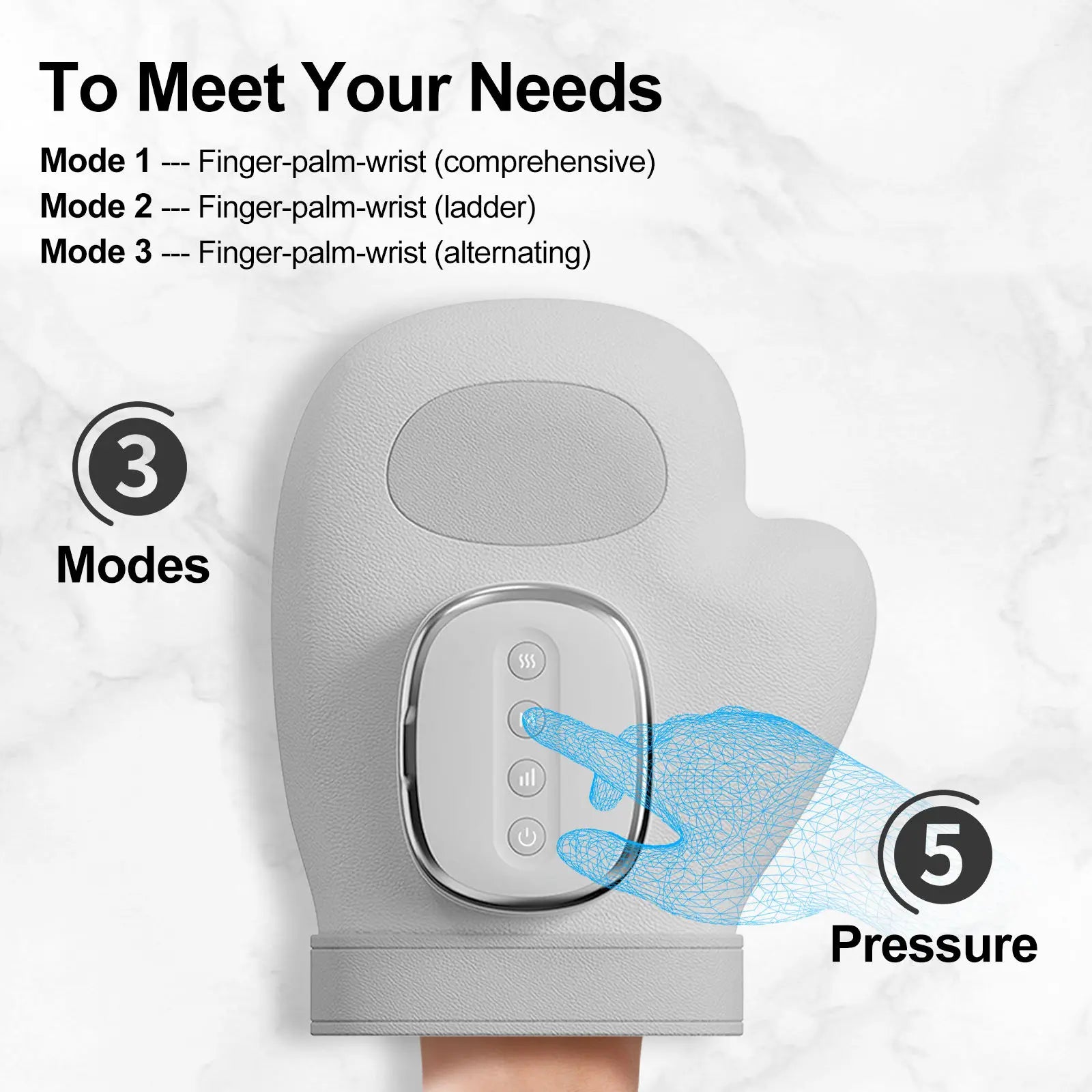 Professional Hand Massager Finger Wrist Palm Relaxation Device with Airbag Compression Kneading for Maximize Your Hand Comfort