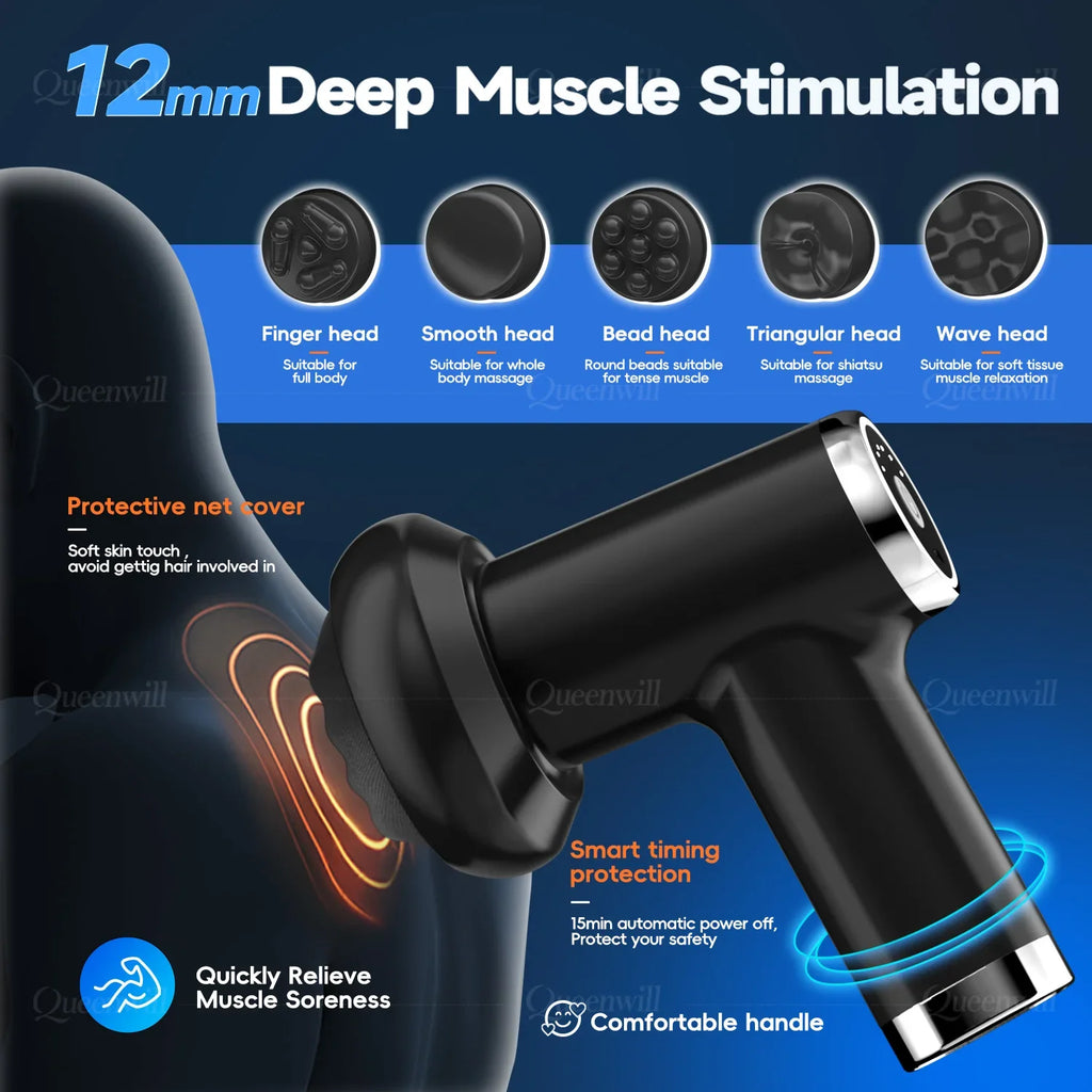 Portable Vibration Massage Fascia Gun, Deep Muscle Relaxation Body Shaping Slimming Machine, Anti-Cellulite Fat Reducing Fitness