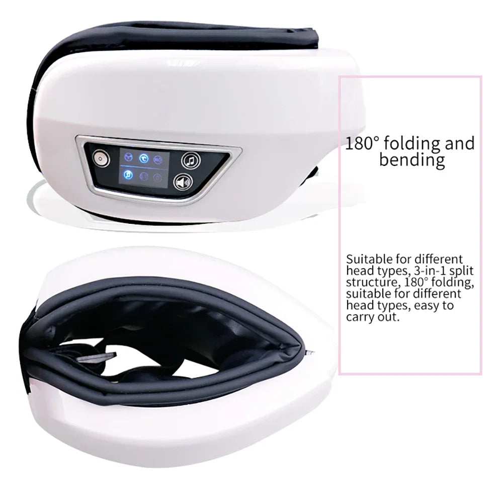 6D Smart Eye Massager Eye Relax Fatigue Airbag Compress Vibration Eye Care Instrument Bluetooth Music Eye Massage Sleepping Mask