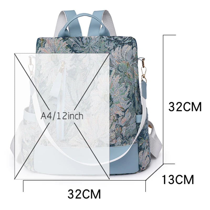 2026 Fashion Women Nylon Backpacks Female School Book Bags Large Capacity Shopping Travel Knapsack Femme New Casual Rucksack Sac