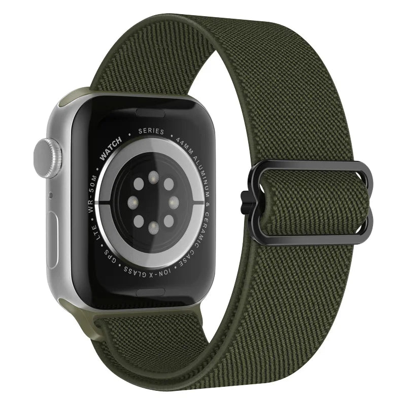 Scrunchie Strap for Apple watch Ultra 49mm band 45mm 44/46mm 41mm Adjustable Nylon Loop bracelet iWatch serie se 6 7 8 9 10 11