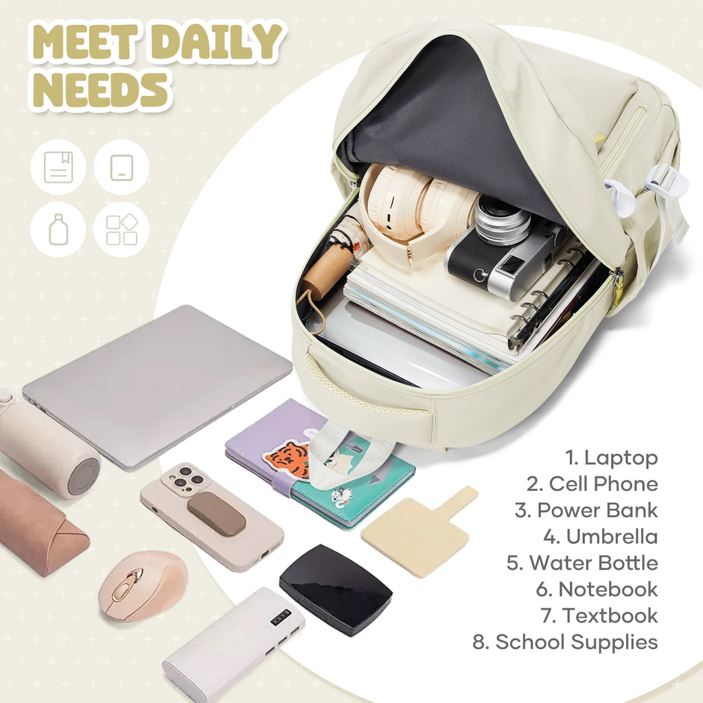 School Backpack for Girl Boy High Capacity Waterproof Teens College Daypack Knapsack Men Women Travel Backpack Laptop Kawaii Bag