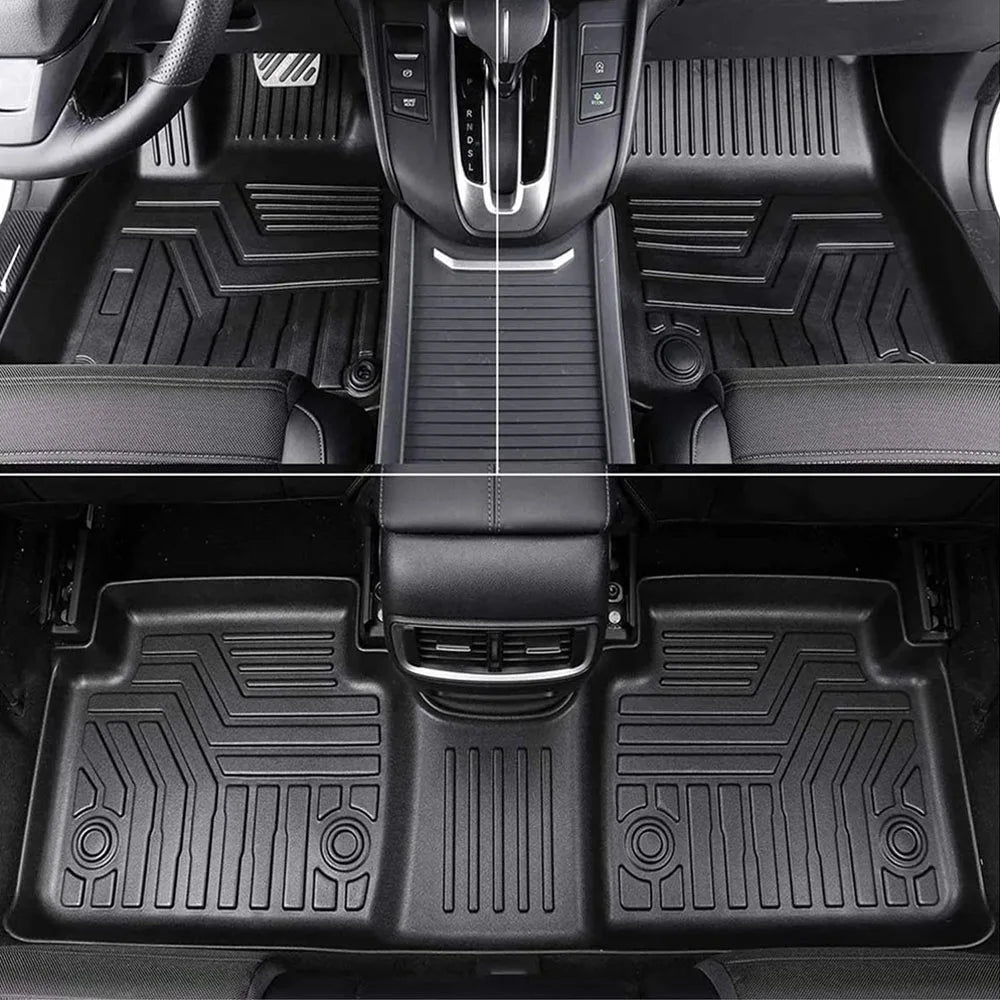 3PCS High Quality Car Floor Mat Front Rear Automotive Carpet Floor Mats For Toyota RAV4 2007-2012 All-Weather Waterproof  Dirt Heavy Duty Car Mats Flexible Floor Liners
