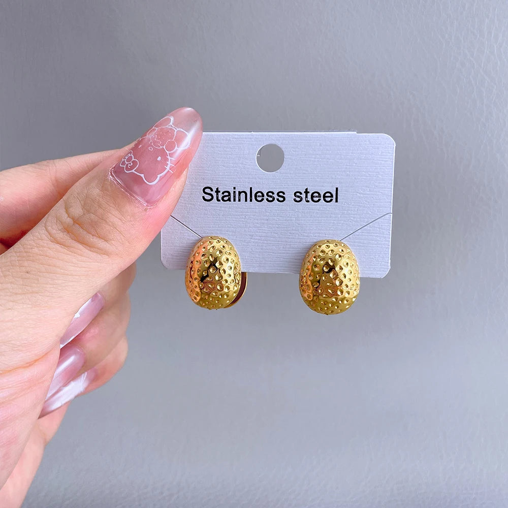 316l Stainless Steel Vintage-Inspired Waterproof Stud Earrings Personalized Charm Fashion Jewelry Accessories Bijoux Gift