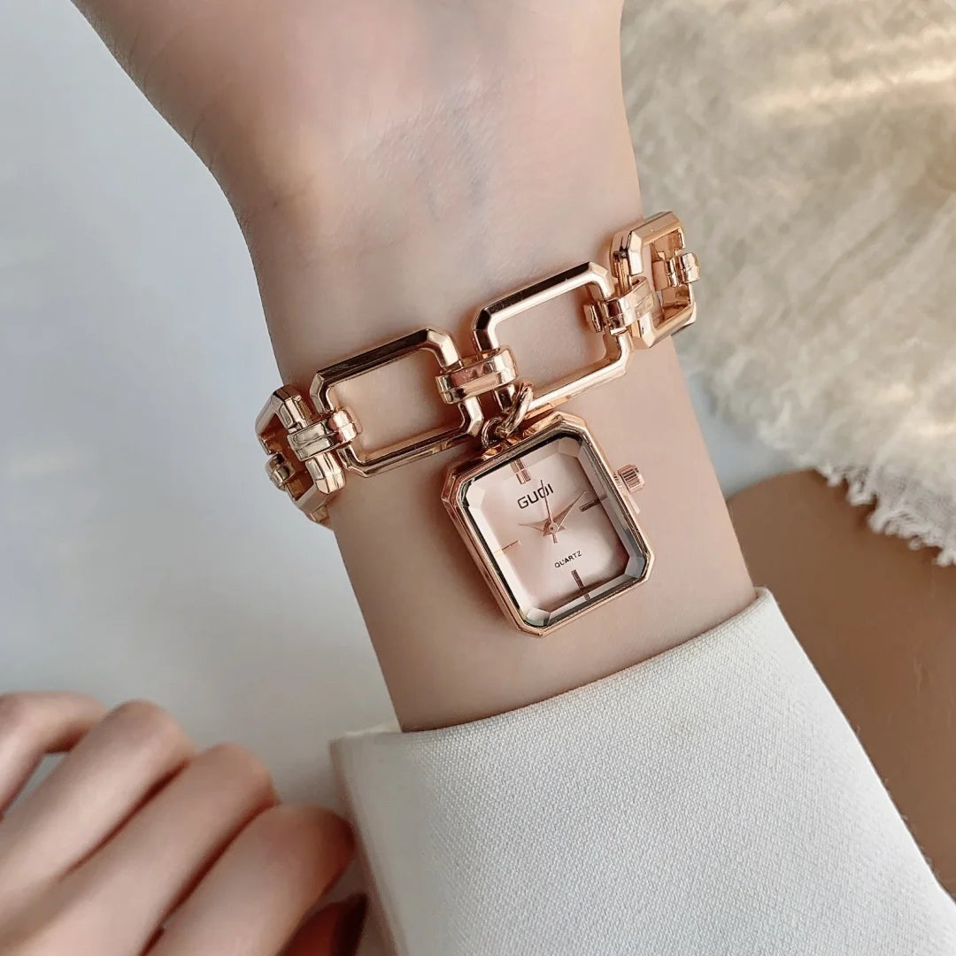 Women Quartz Watch Bracelet Square Dial Quartz Analog Women's Watches Ladies Wristwatch Elegant Female Clock Montre
