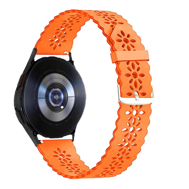 Sport Lace band for samsung galaxy watch 4/5/5 pro/6 classic/Active 2 silicone 20mm 22mm strap women bracelet huawei gt 4-3-2-2e
