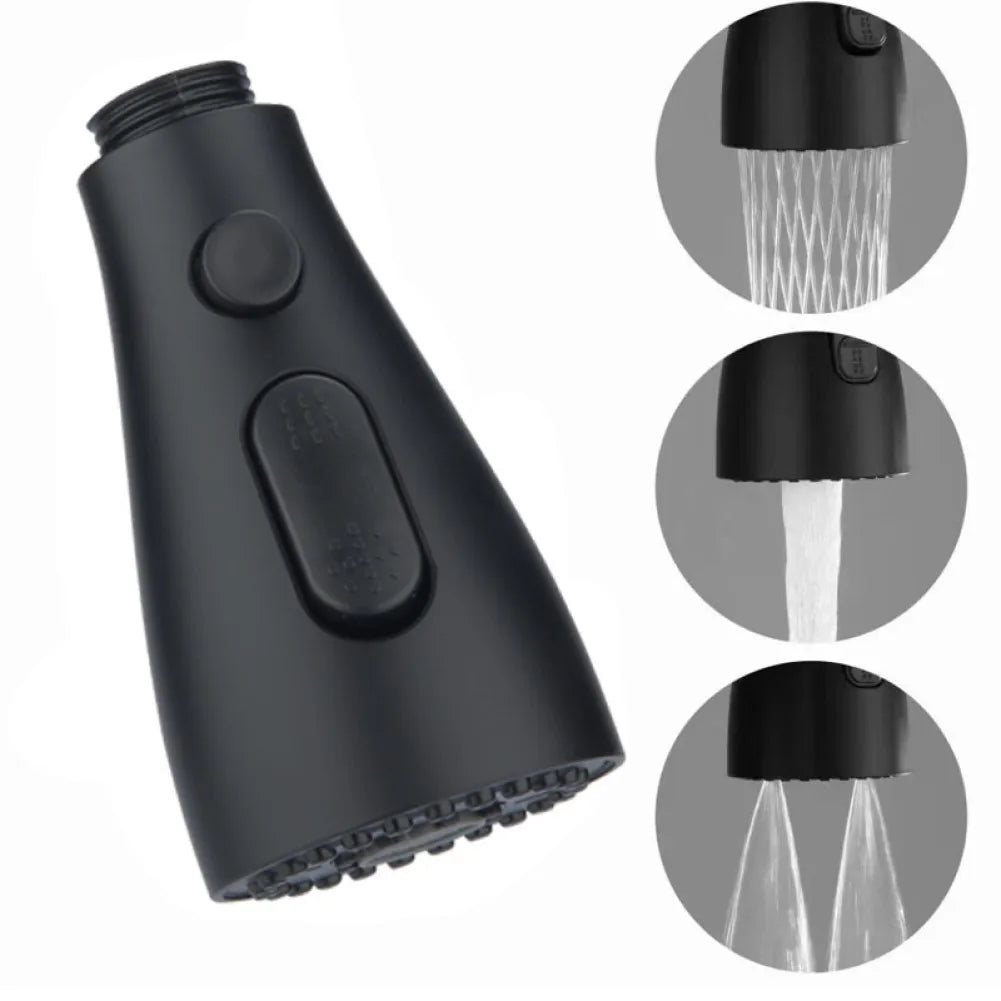 Premium Kitchen Pull Out Faucet Sprayer, 3 Modes ABS Water Saving Basin Sink Shower Head for 1/2" Connection
