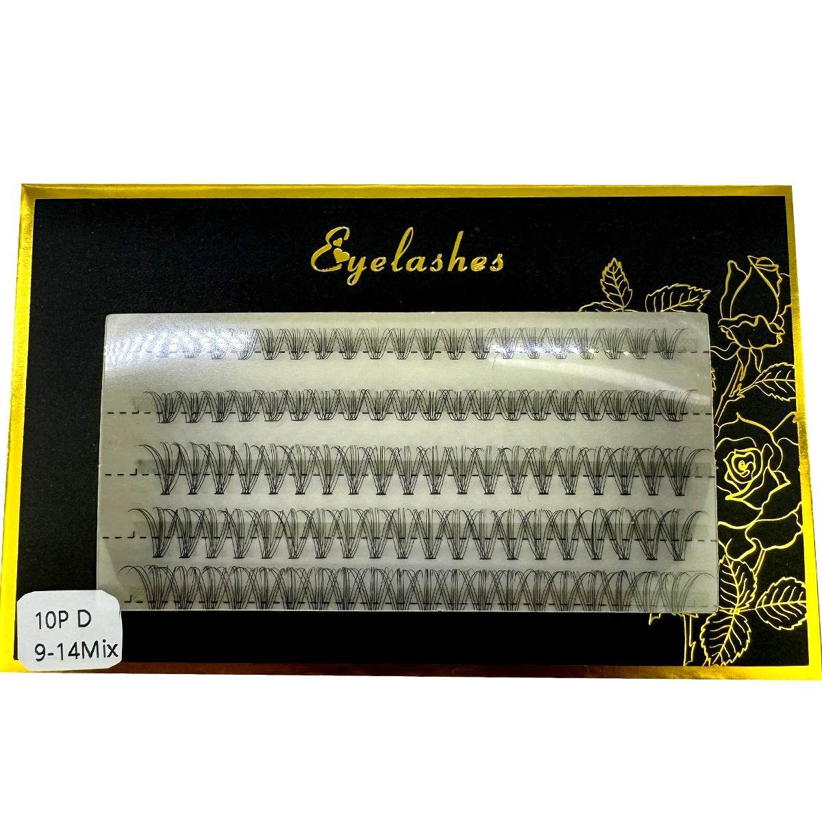 HBZGTLAD 14Rows Individual Lashes Natural Russia Volume Mink Eyelash  100-200D Cluster Eyelash Extension Makeup  eyelashes