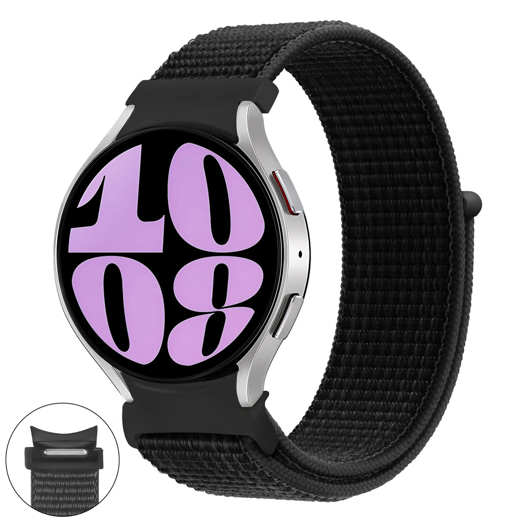 No gaps nylon Band For Samsung Galaxy Watch 6 4 Classic 5 pro 44mm 40mm 47mm 43mm 20mm Sport loop bracelet Galaxy Watch 6 Strap