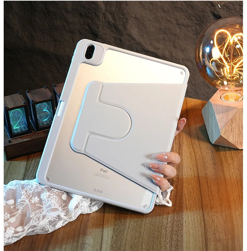 For iPad 11th 11 A16 Magnetic Case iPad 7th 8th 9th 10.2 Gen Funda ipad Air 11 M4 4th 5th 10th 10.9 2 9.7 Pro11 Rotation Cover