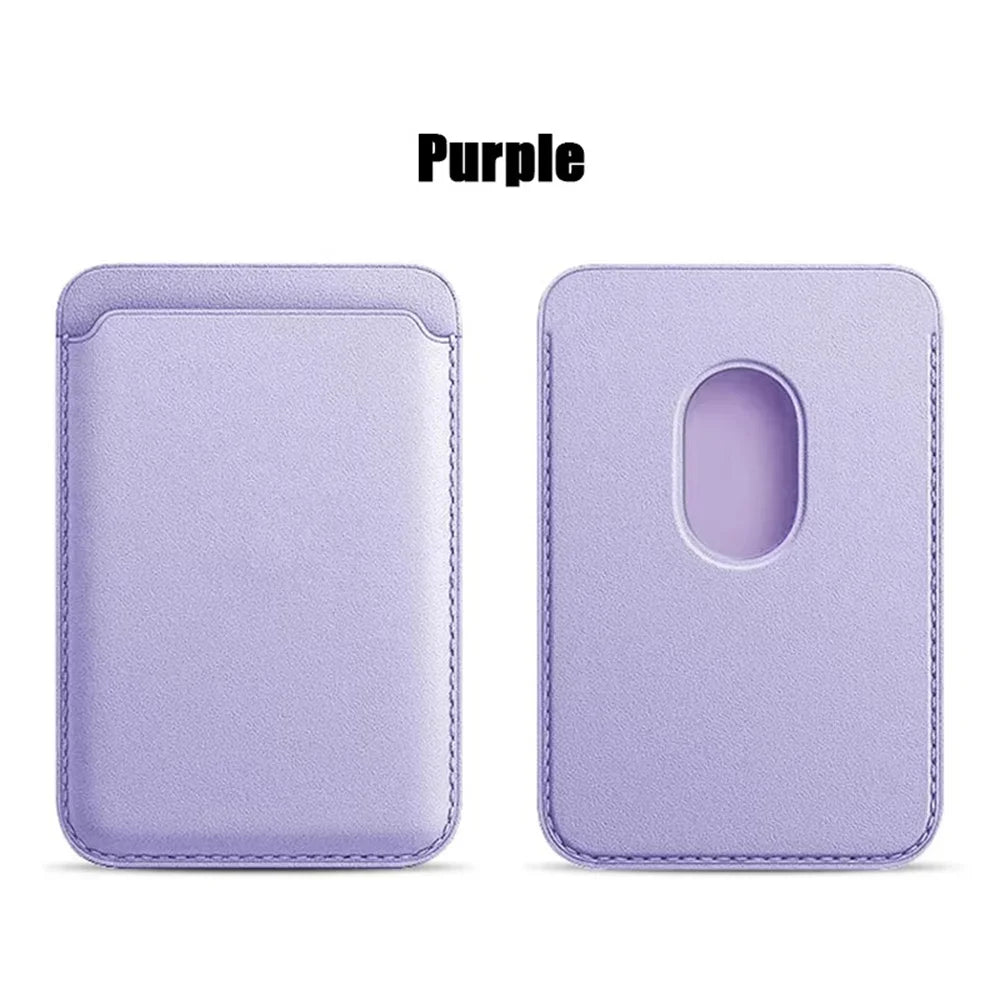 Blocking Magnetic Card Wallet Holder Leather Pocket Card Sleeve For iPhone 15/16/17Pro Max Magnet Anti-Theft Credit ID Card Case