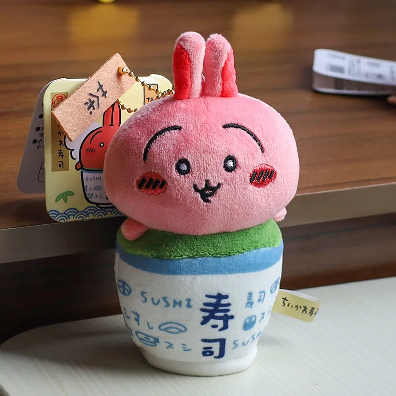 Sushi Series jiyi Pendants Plush Dolls Momonga Hachiware Usagi Pendants Keychains Friend Dolls, Toys Cute Gifts