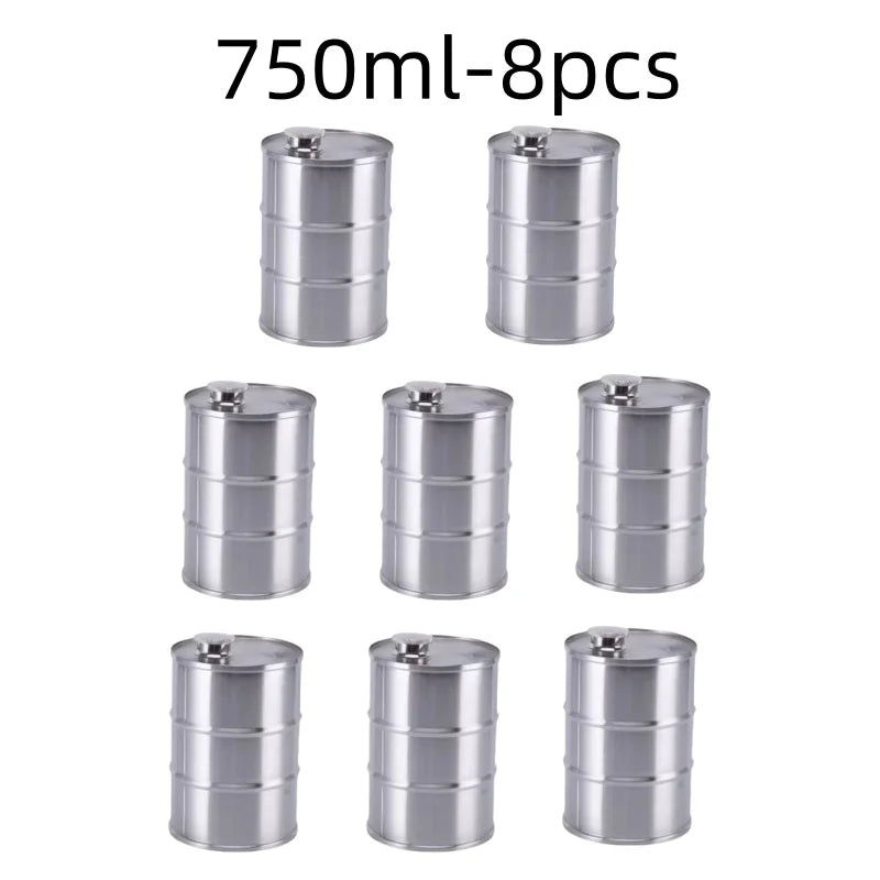 1Pc 25oz Water Bottle Drums Whisky  Portable Stainless Steel Hip Flask