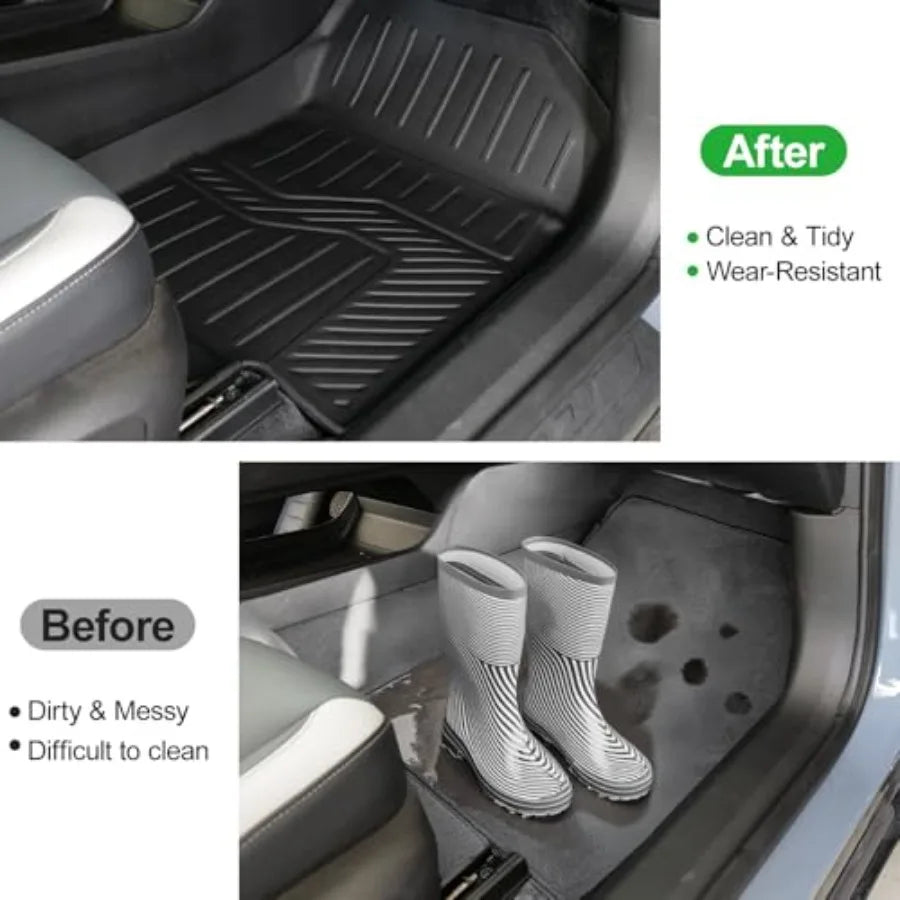 Floor Mats for 2024-2026 Honda Prologue Chevy Blazer EV TPE All Weather Protection Cargo Mat with Backrest Mat Lower Trunk Line
