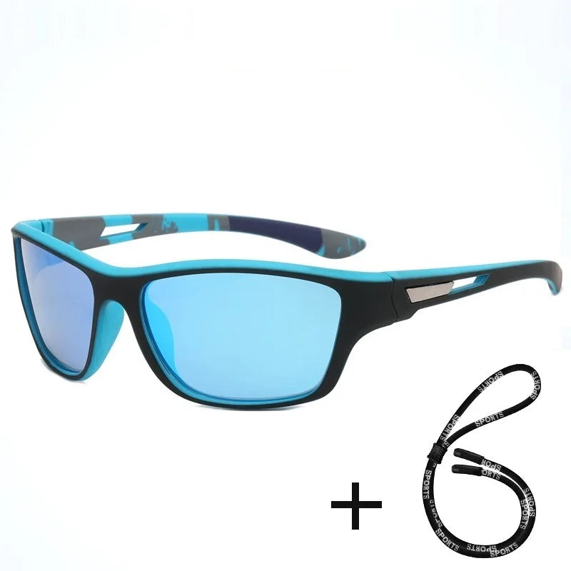 Fashion Sports Sunglasses With Chain Men Women Brand Designer Retro Sun Glasses Cycling Climbing Fishing Eyewear