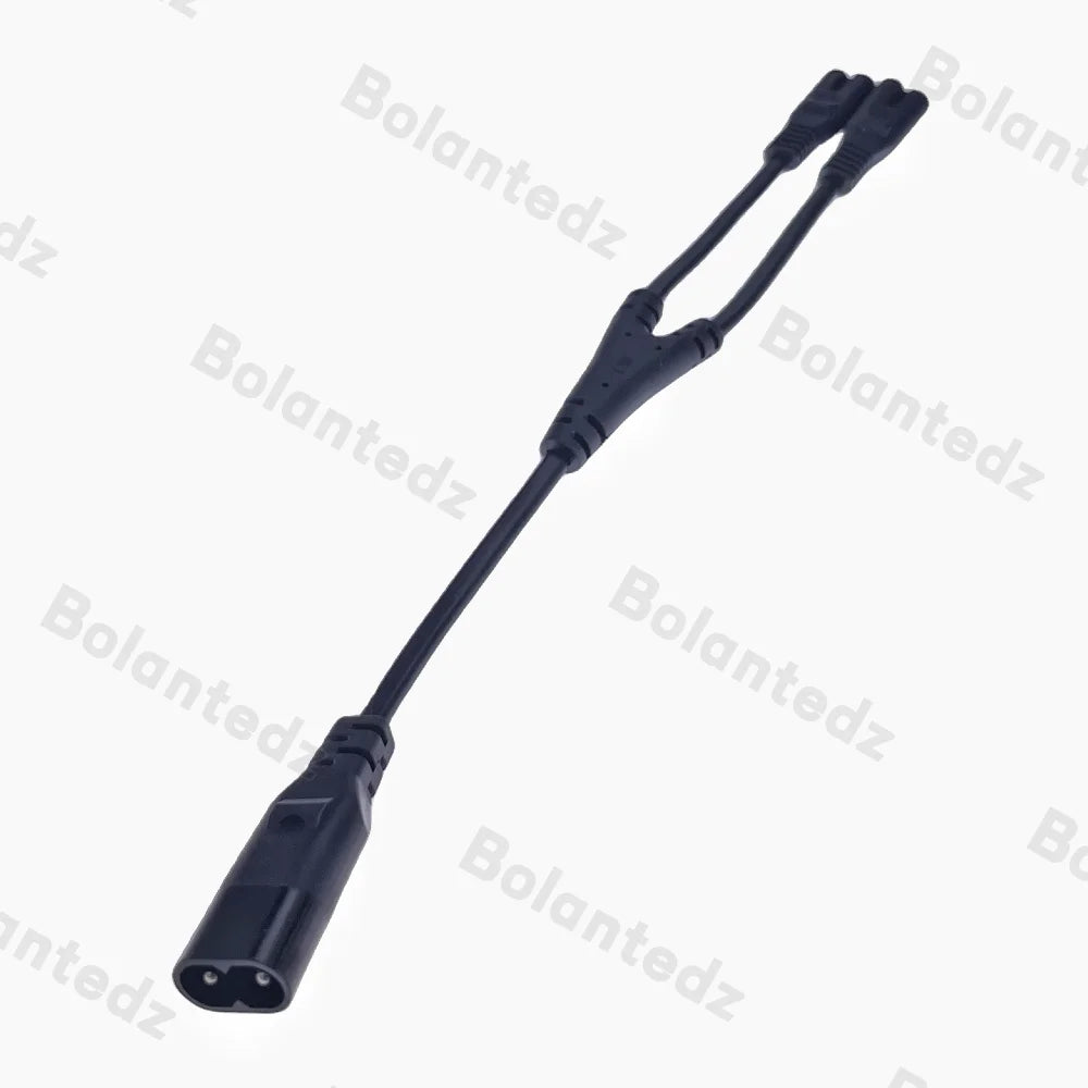 1PC IEC 320 C8 2Pin Male to 2 x C7 Female Y Split Power Cable About 28CM IEC 320 C7 to C8 extension cords C8 male to C7 female
