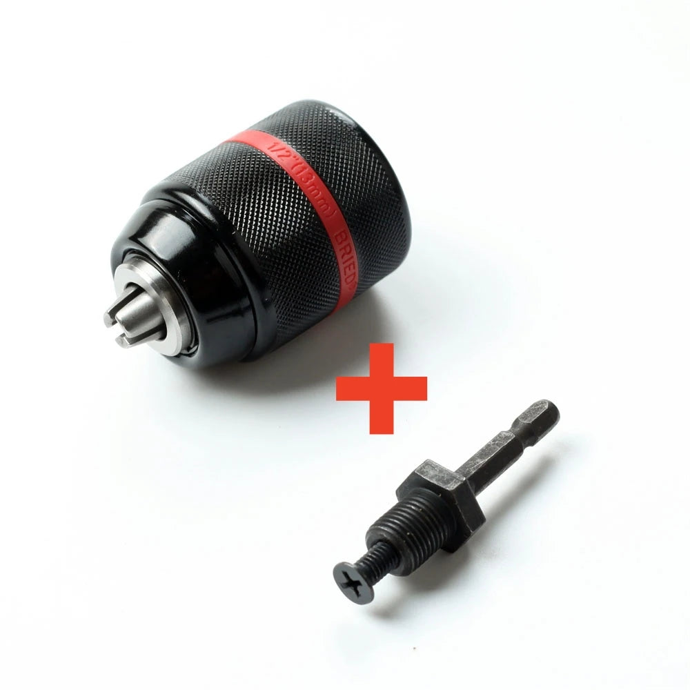 Professional Metal Heavy Duty 1/2-20UNF 1.5-13mm Keyless Drill Chuck Hex Shank/SDS/Socket Square Female Adapter Hardware Tools