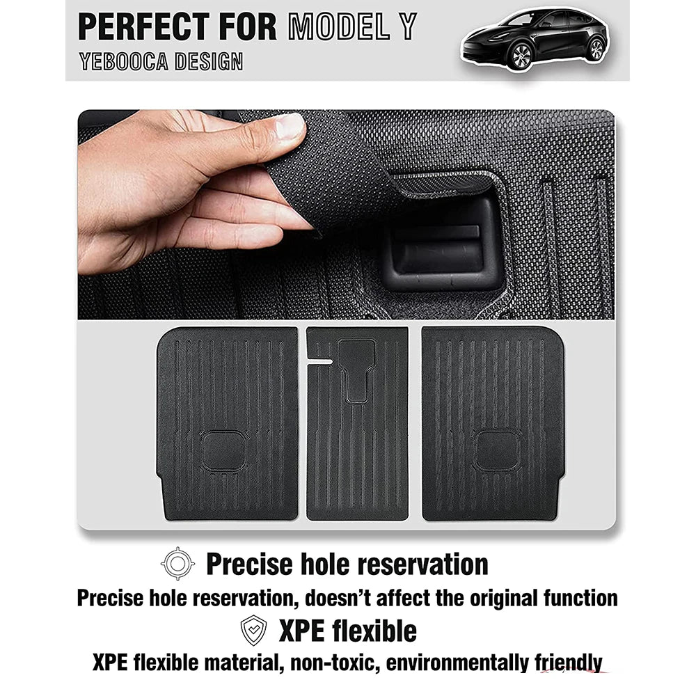 Rear Seat Back Cover Backrest Protector for Tesla 2020 ~ 2026 Model Y Juniper Trunk Anti-scratch Pad Anti-dirty Mat with Velcro
