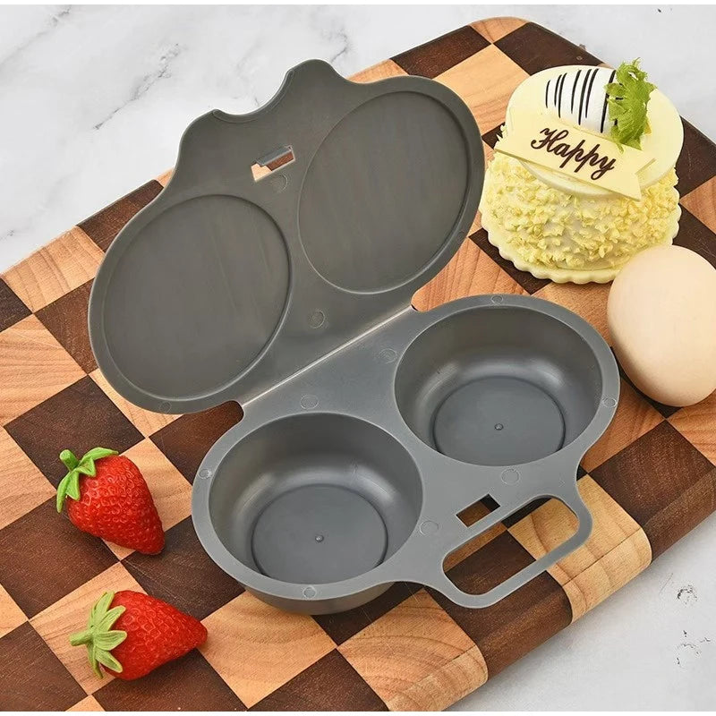 Food Grade Microwave Egg Cooker Heat Resistant Plastic Egg Poacher Steamer Nonstick Portable Egg Fryer Mold Home Kitchen Gadget