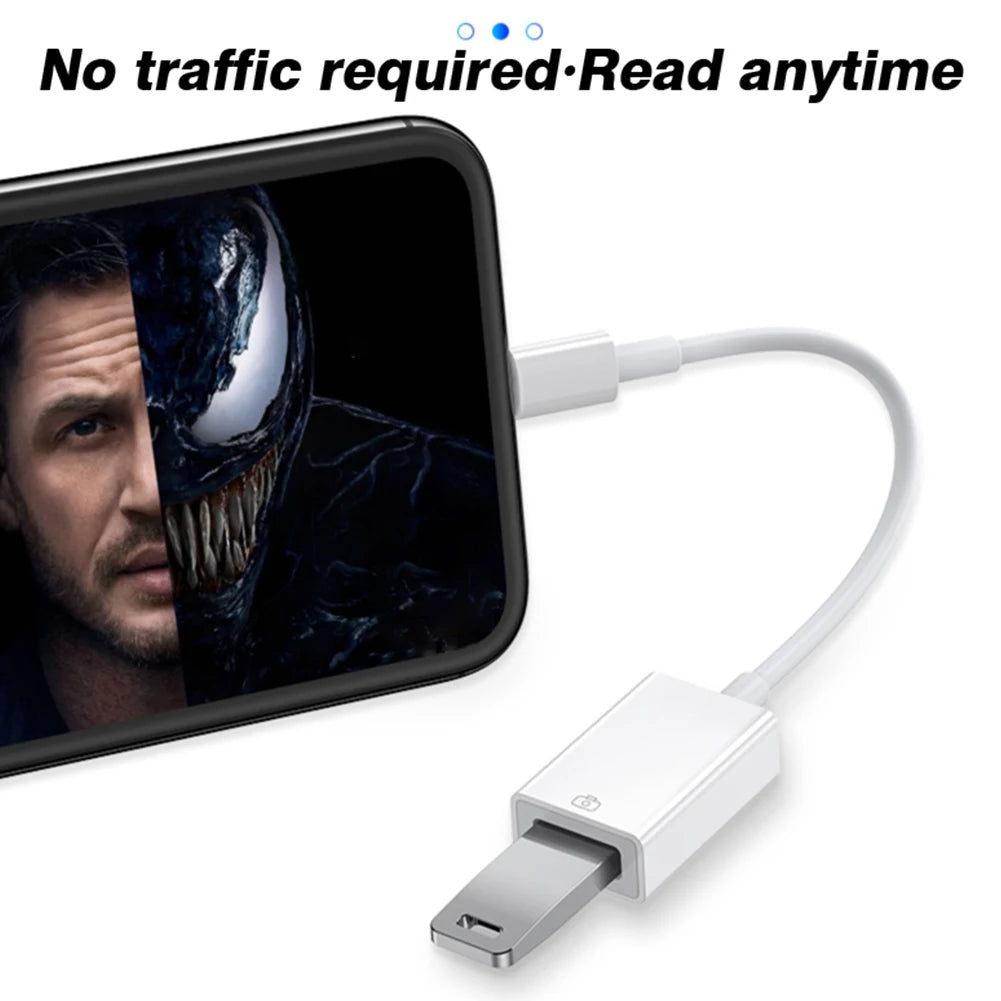 Byscoon USB 3.0 OTG Adapter Cable For iPhone 14 13 12 11 Pro Max Xs XR 7 8 Plus Lightning to USB Camera Adapter Cable Converter