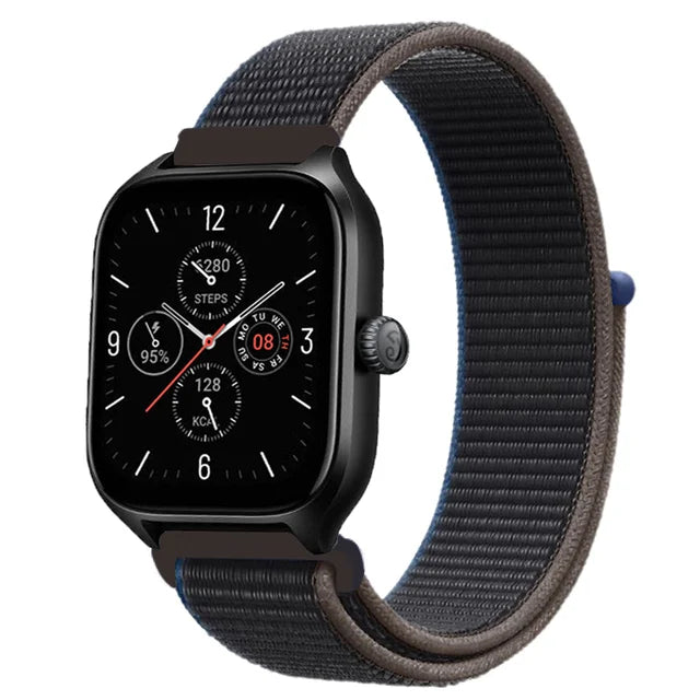 20mm 22mm Nylon Loop Strap for Amazfit GTR 47mm/GTR4 3 Pro/GTS 4 mini/3 Bracelet for Amazfit Balance 3 2/bip 5 6 Max/Stratos 2 3